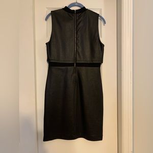 French Connection faux leather sleeveless mini dress size 8